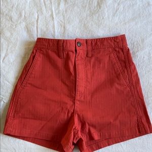 Madewell “camp shorts” - size XS/Color Thai Chili